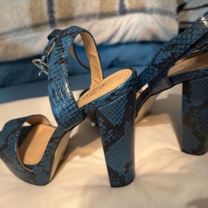 Call It Spring Blue Patterned Heels